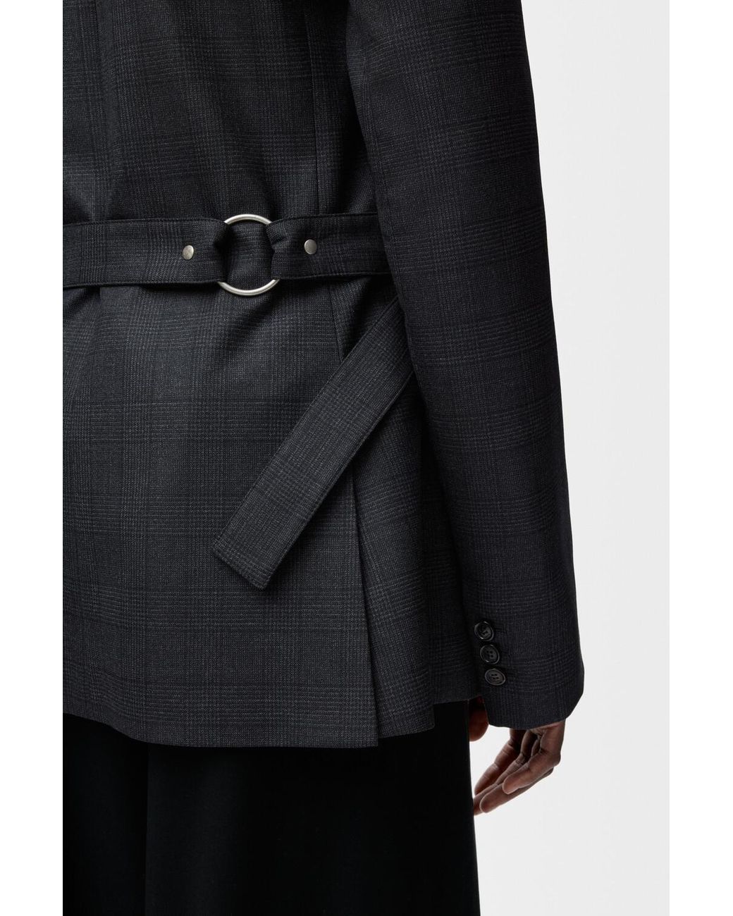 Loewe Blue Check-Pattern Blazer
