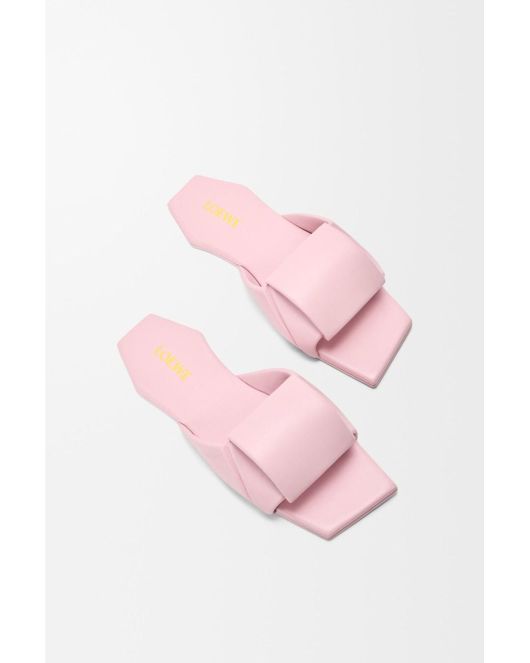 Loewe Pink Logo Embossed Flat Sandals