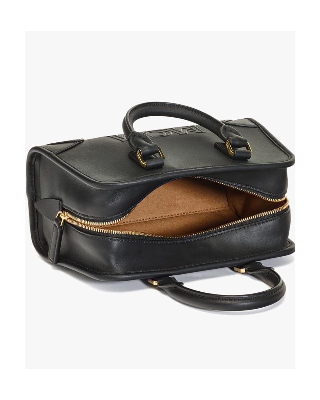 MCM Black Aren Zip-Up Mini Shoulder Bag