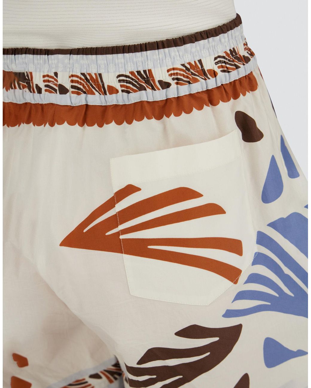 Herno White Summer Print Shorts