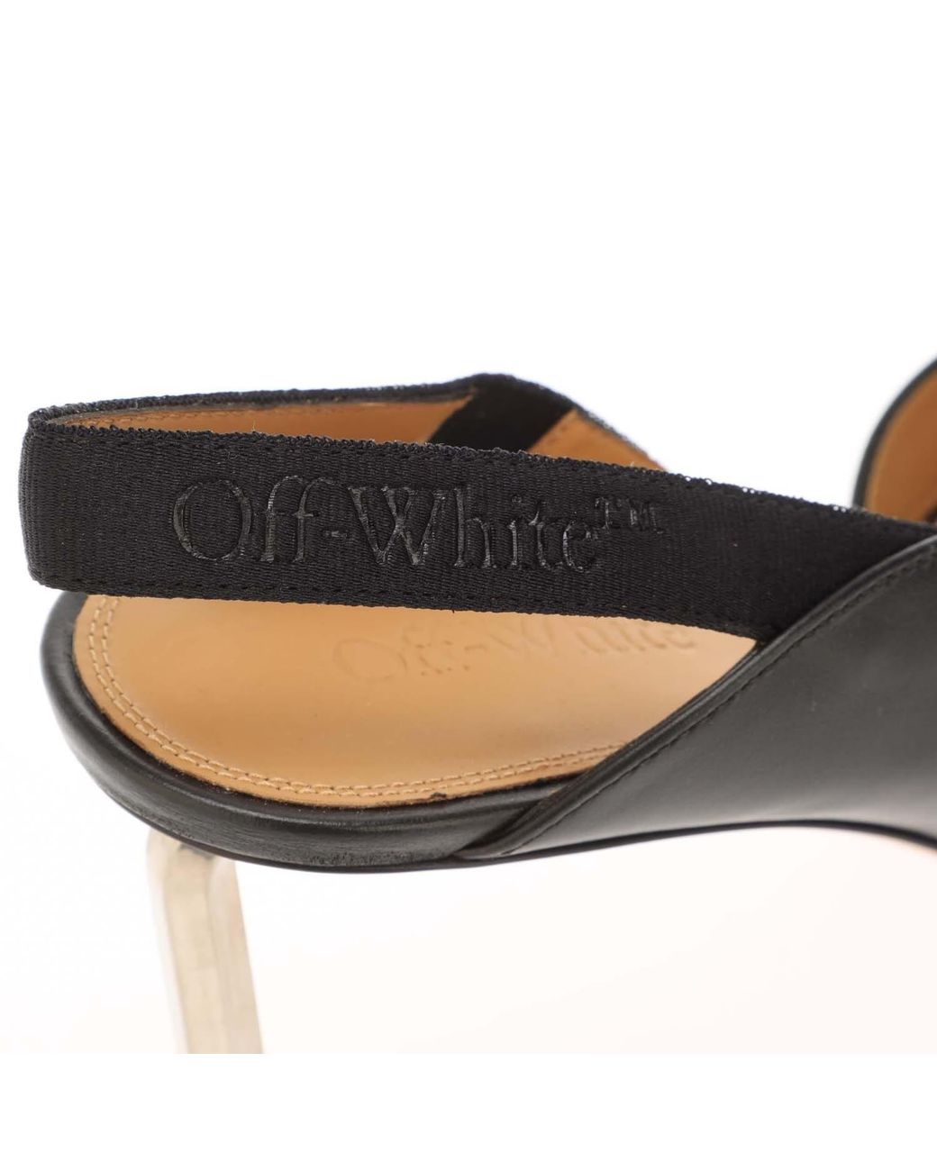 Off-White c/o Virgil Abloh Brown Slingback Highheeled Shoe