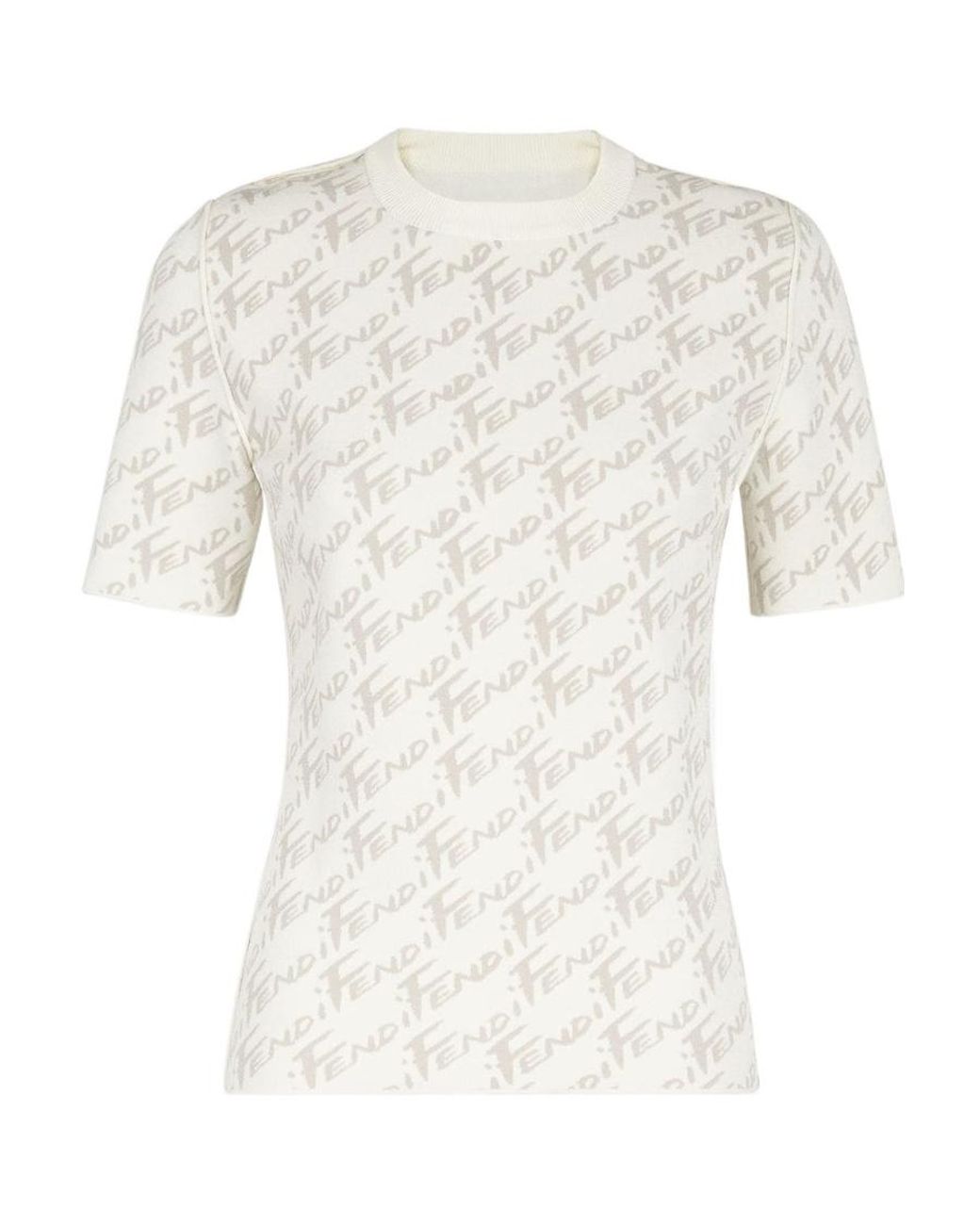 Fendi White Viscose Jumper