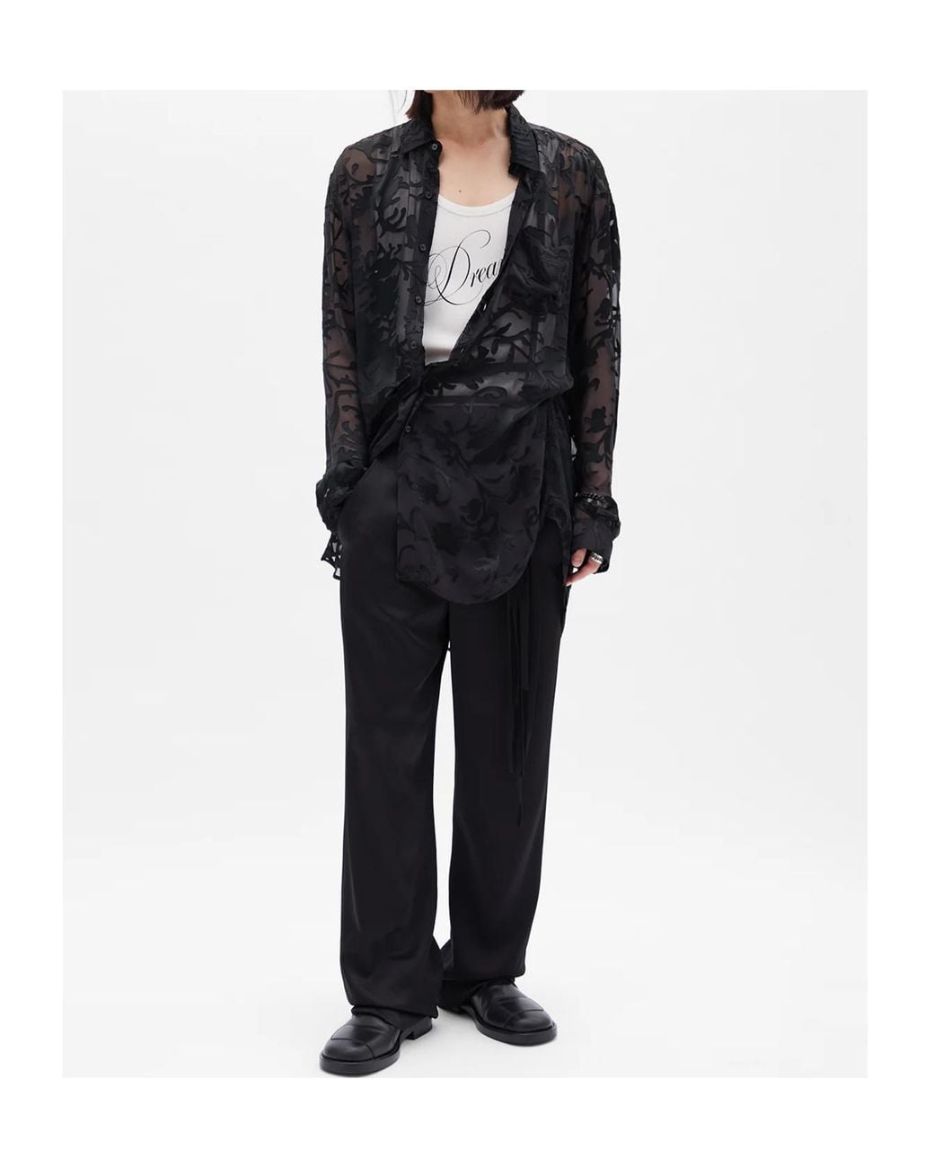 Ann Demeulemeester Black Leon Trousers for men