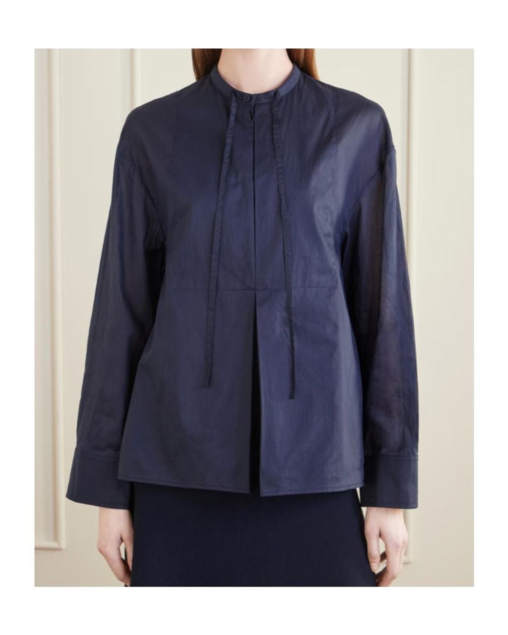 Jil Sander Blue Cotton Organdy Shirt
