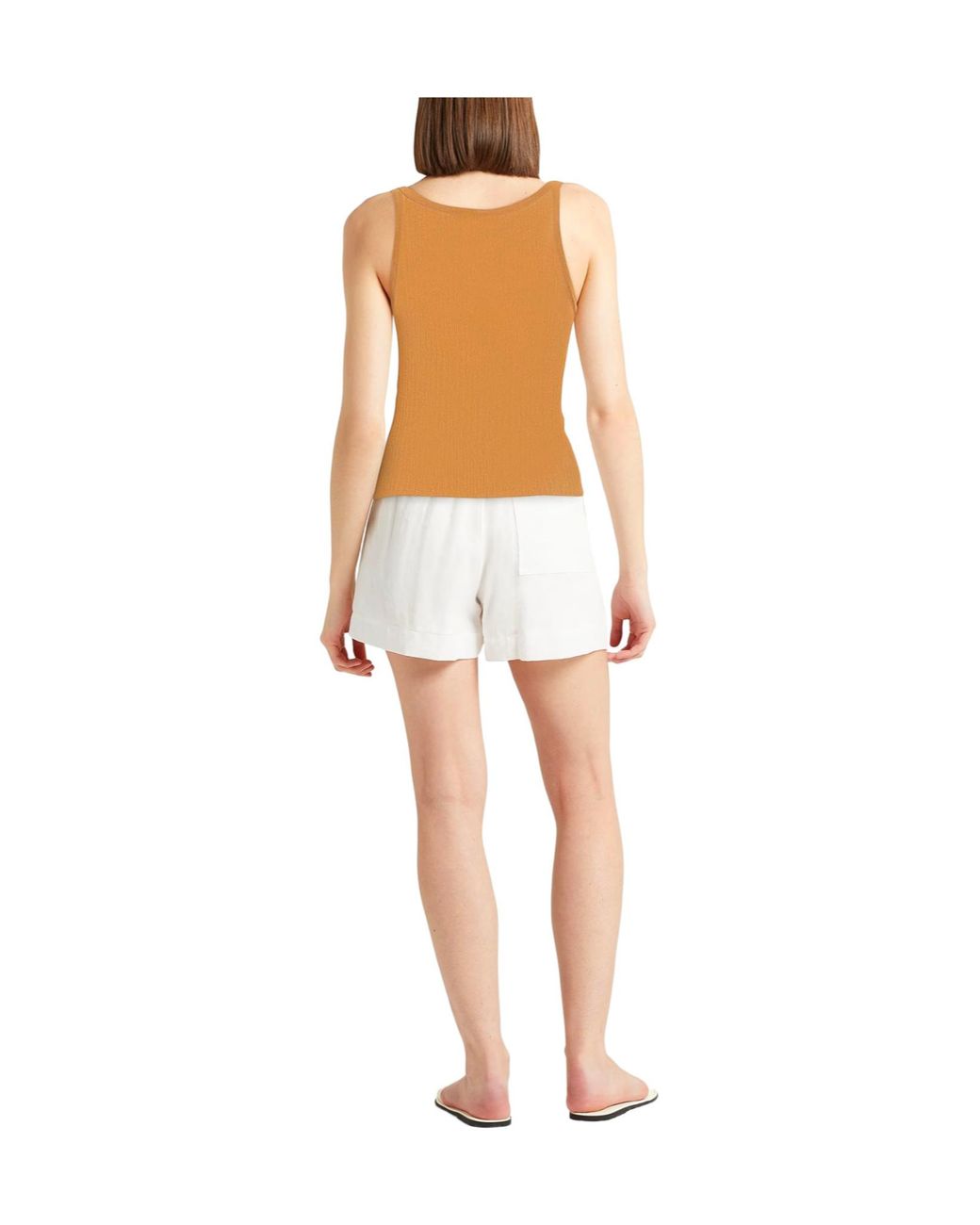 Max Mara Brown Solid Sleeveless Knit Top