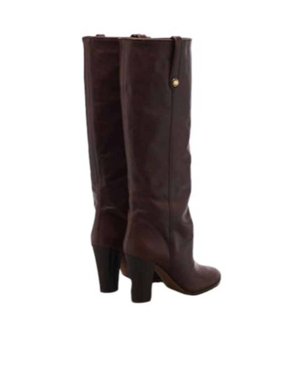 Chloé Brown Leather Knee-High Boots
