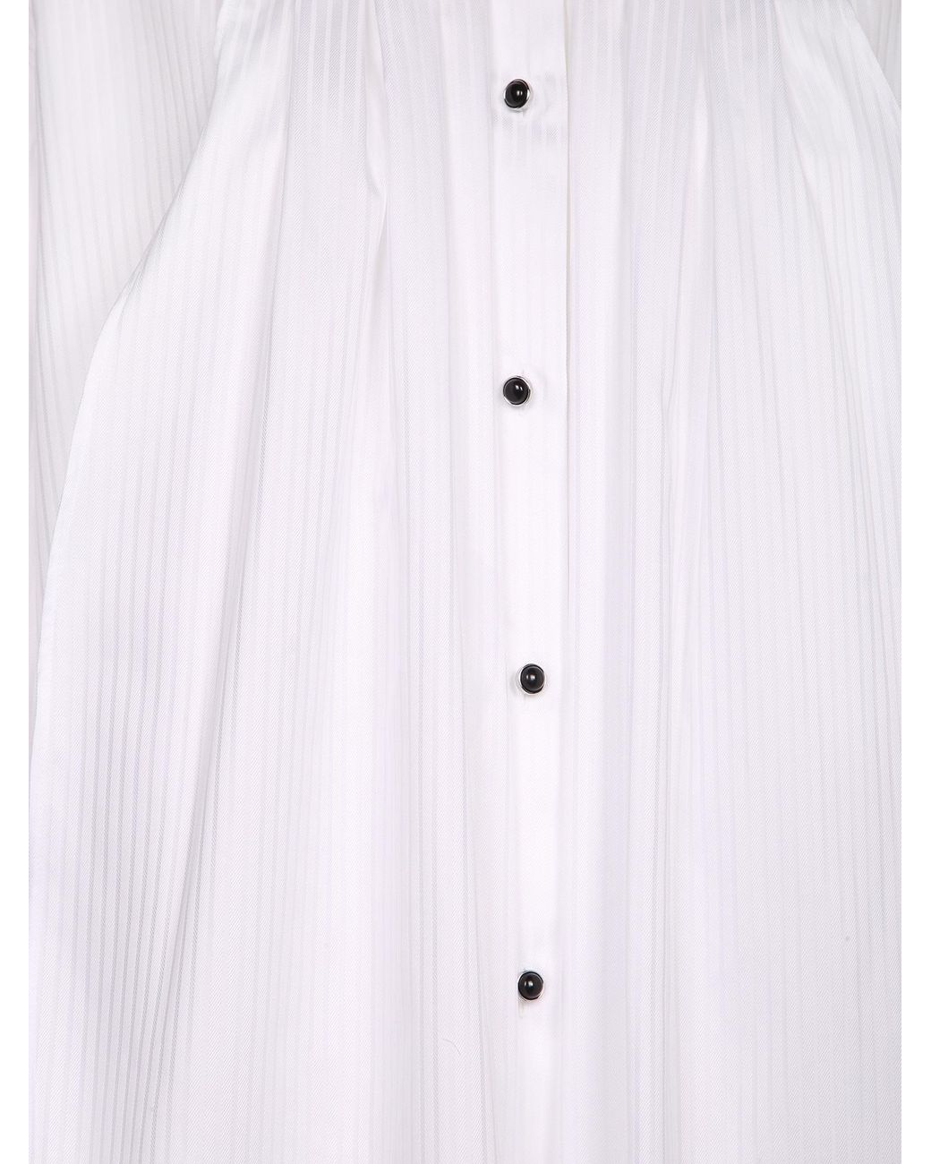 Emporio Armani White Bow Detailed Long Sleeved Shirt