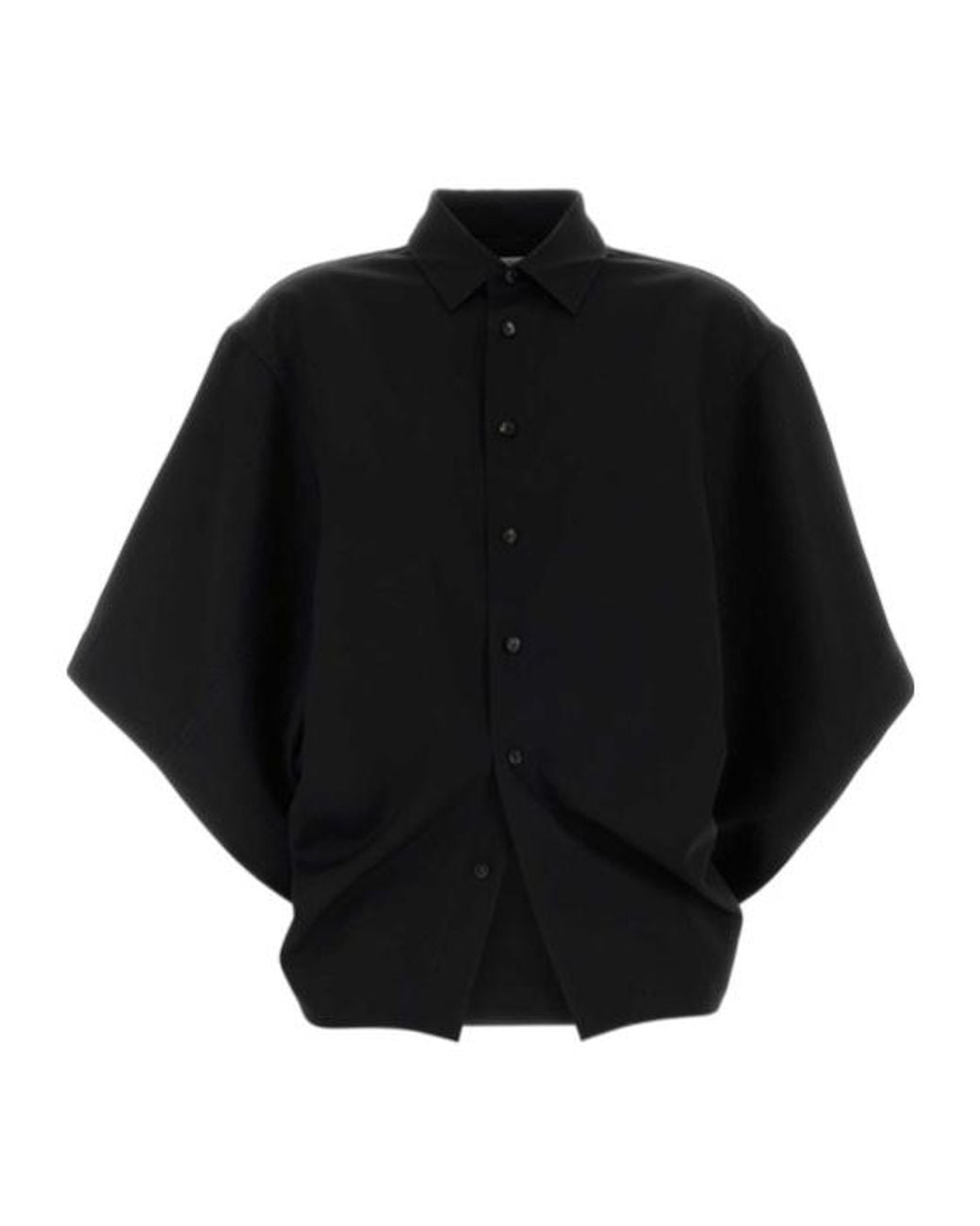 Bottega Veneta Black Raglan Sleeved Shirt