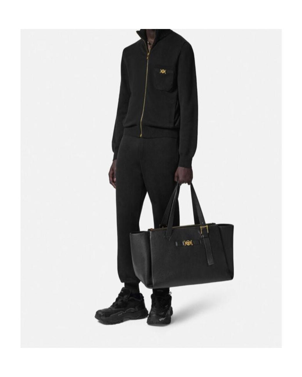 Versace Black Medusa-Plaque Track Pants for men