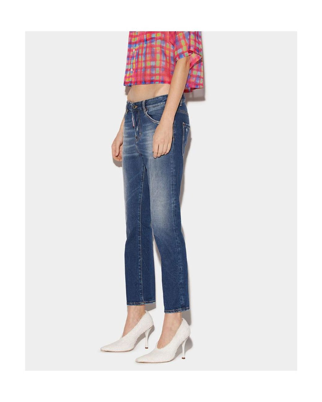 DSquared² Blue Cool Girl Cropped Jeans