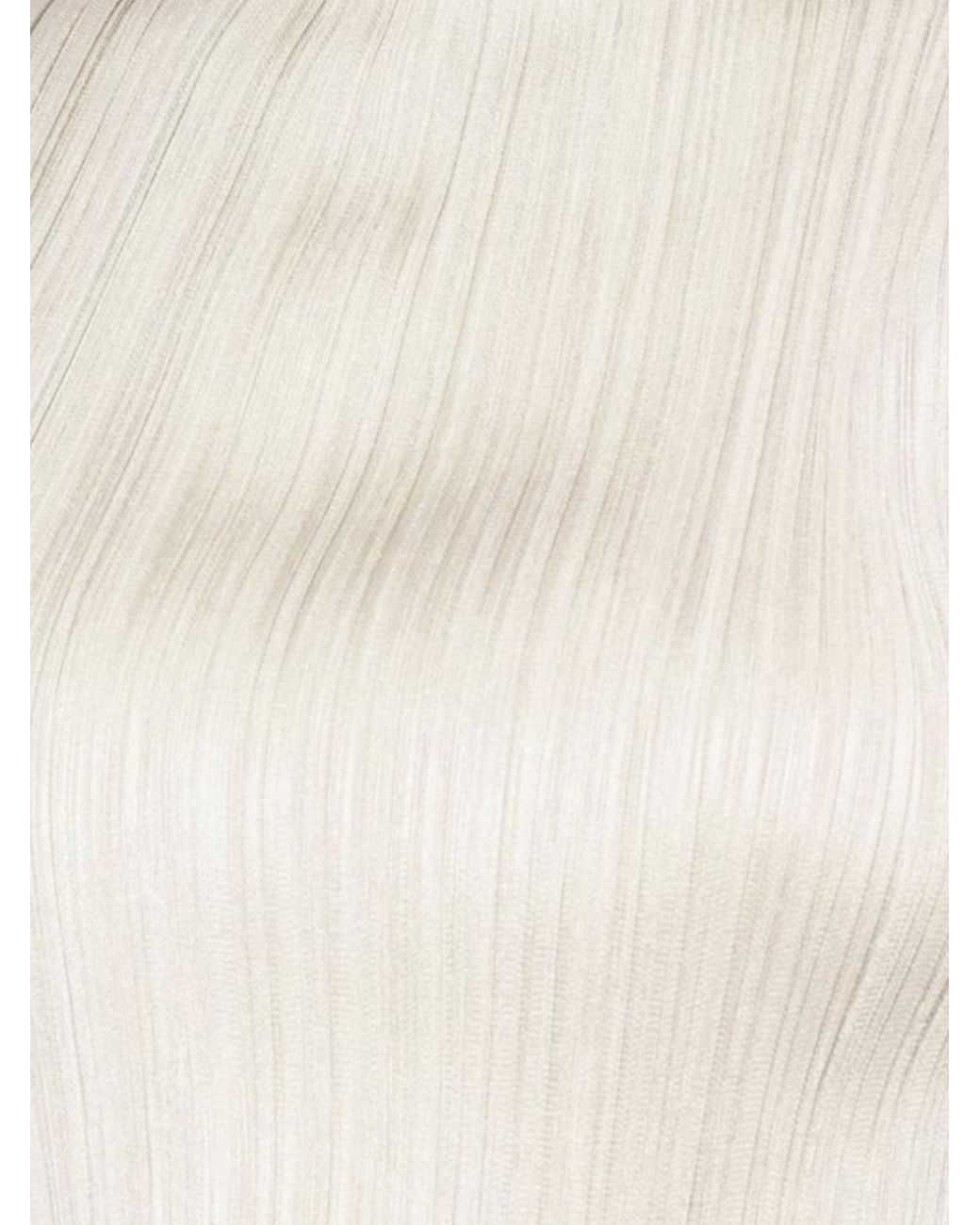 Pleats Please Issey Miyake White Pleats Please Issey Miyake Monthly Colours August Slim Fit Top
