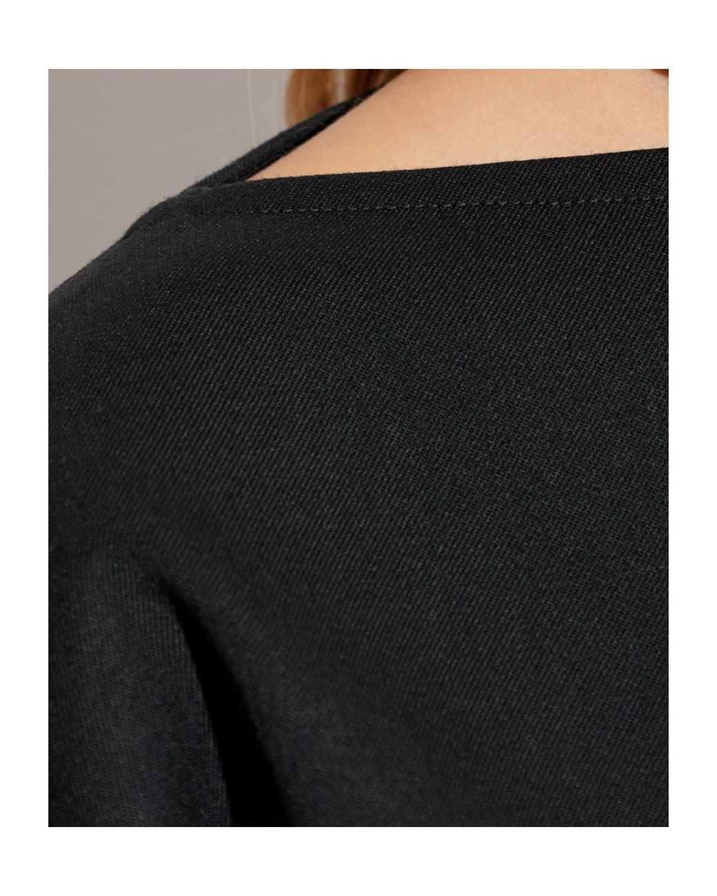Studio Nicholson Black Long Sleeved Buttoned Top