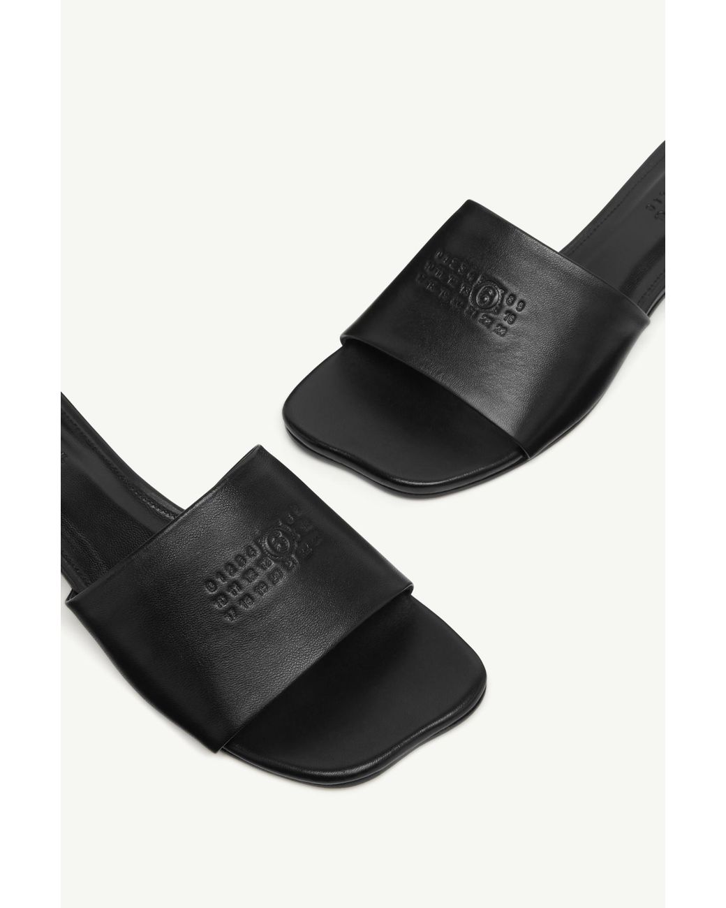 MM6 by Maison Margiela Black Anatomic Sandals
