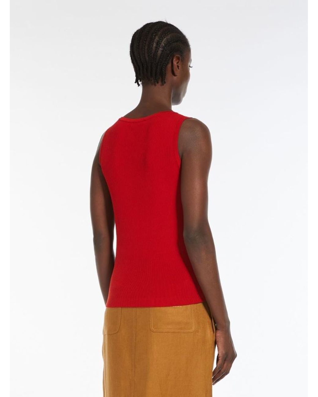 Max Mara Red Sleeveless Vest