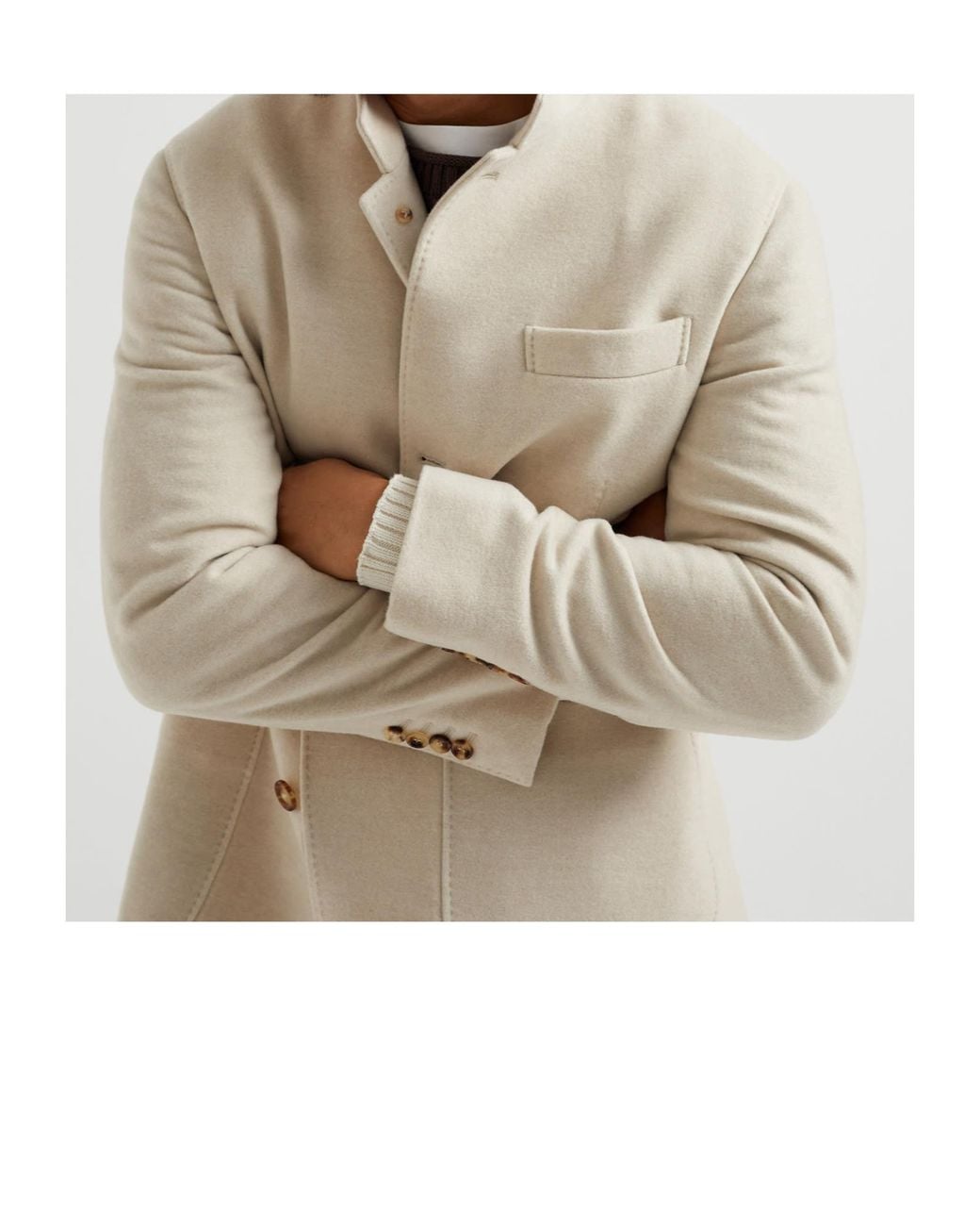 Brunello Cucinelli White Long Sleeve Casual Jacket for men