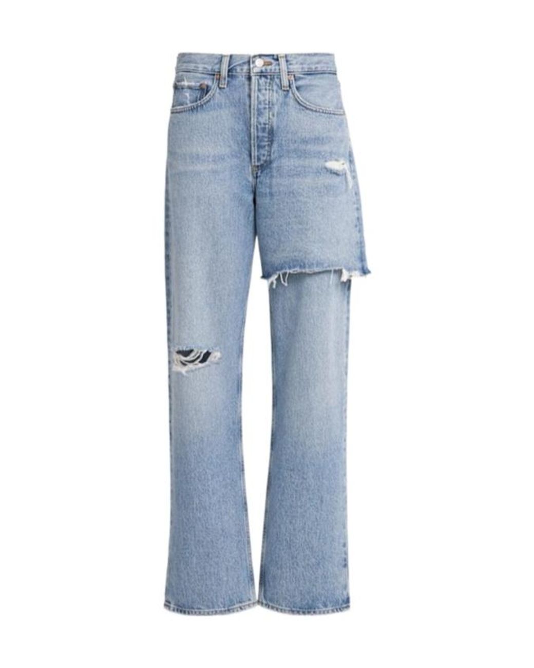 Agolde Blue Amryn Mid-Rise Straight Leg Jeans