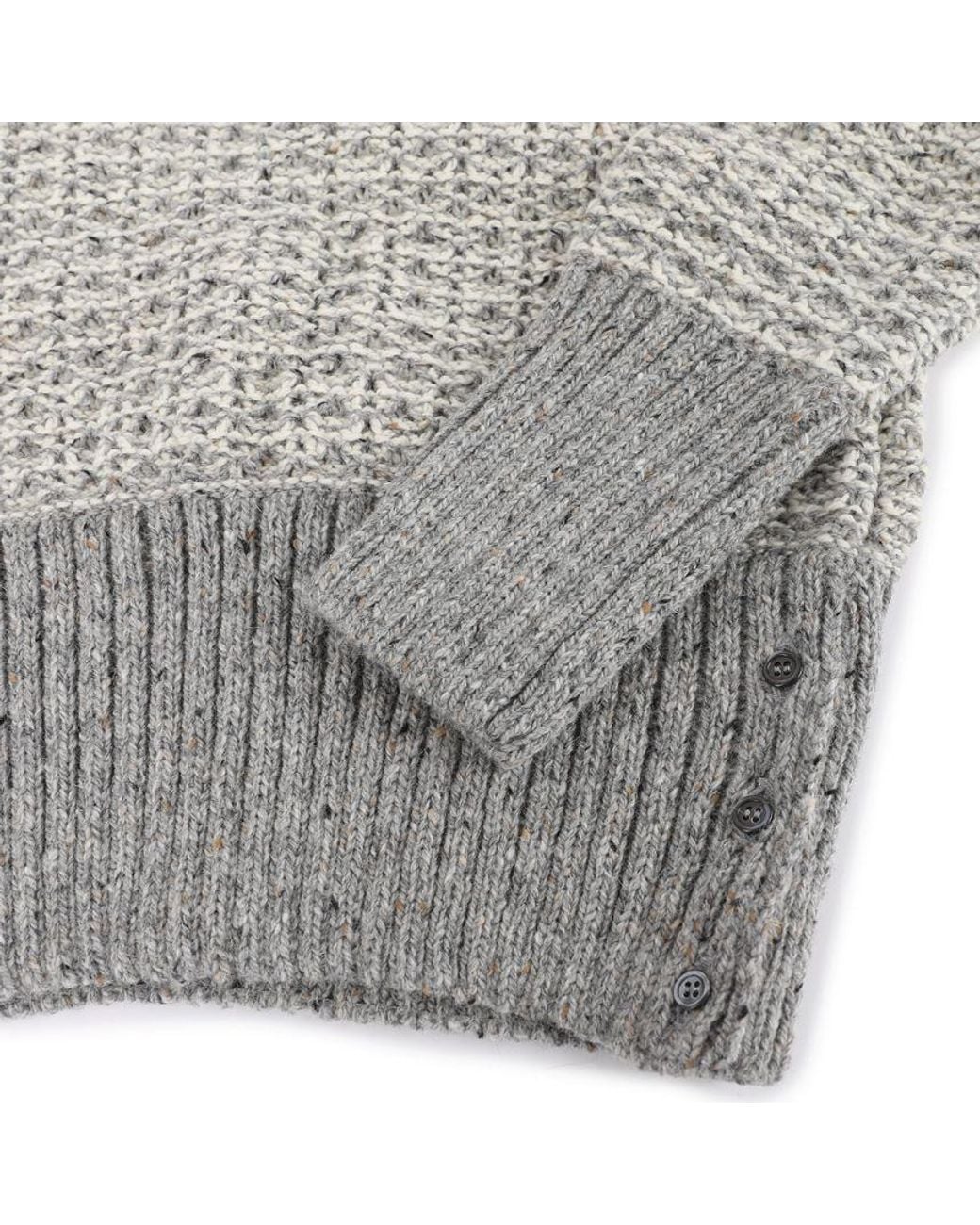 Thom Browne Gray 4-Bar Crewneck Jumper
