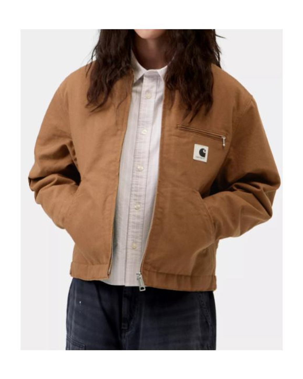 Carhartt Brown Og Detroit Zip-Up Jacket