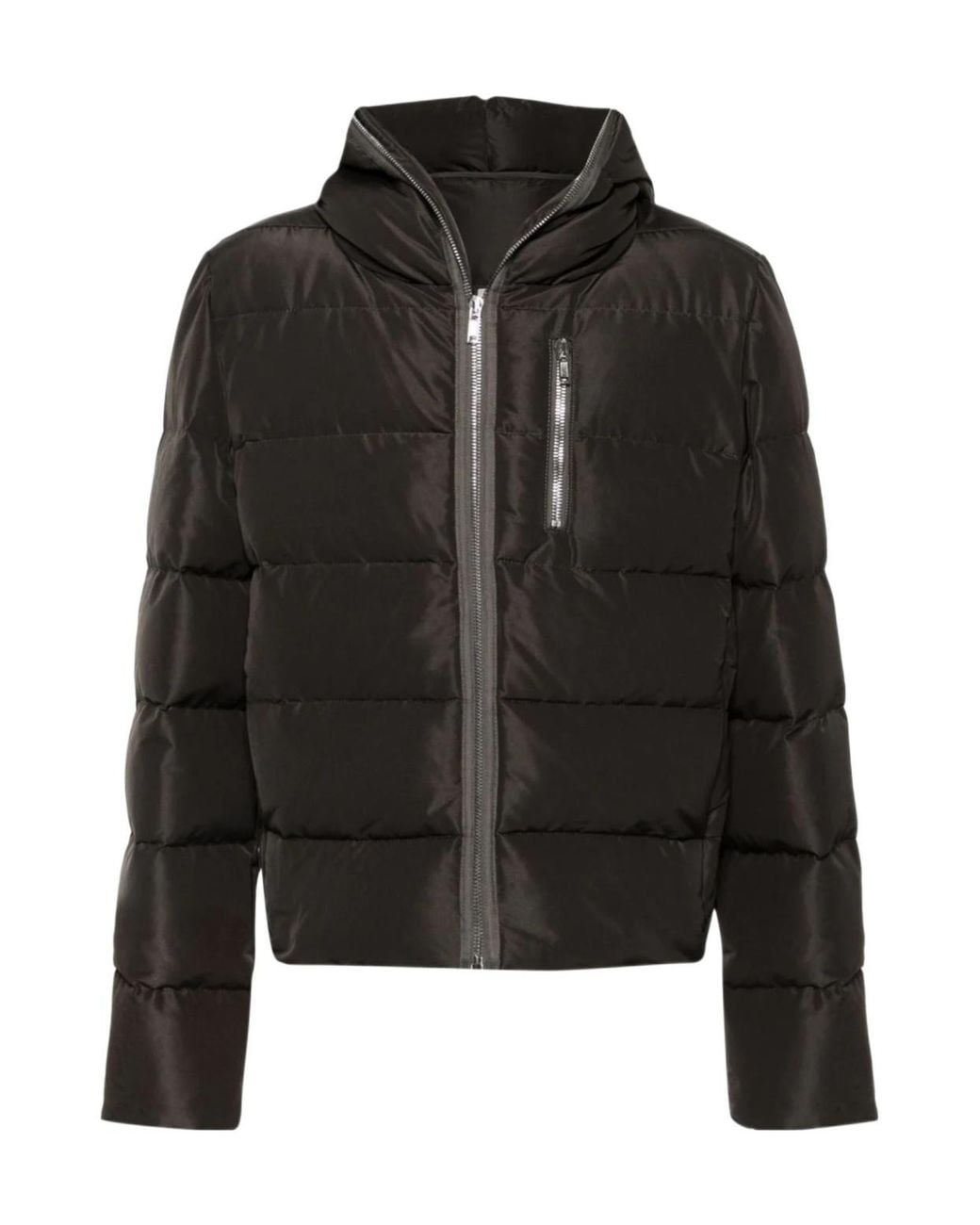 Rick Owens Black Sealed Puffer Jacket for men