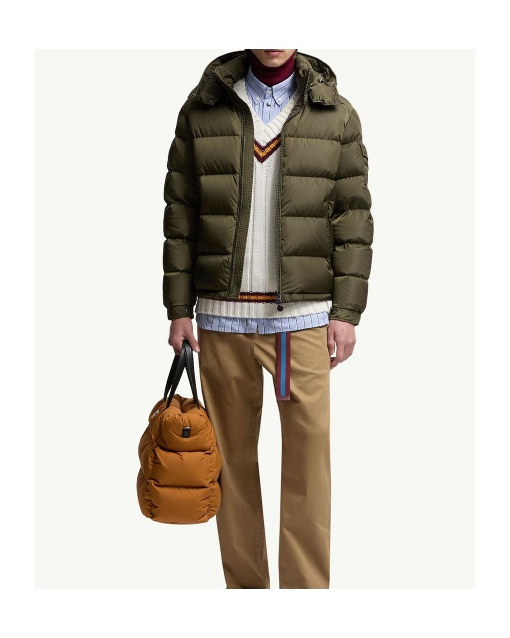 Moncler Green Maya Matte Short Down Jacket for men