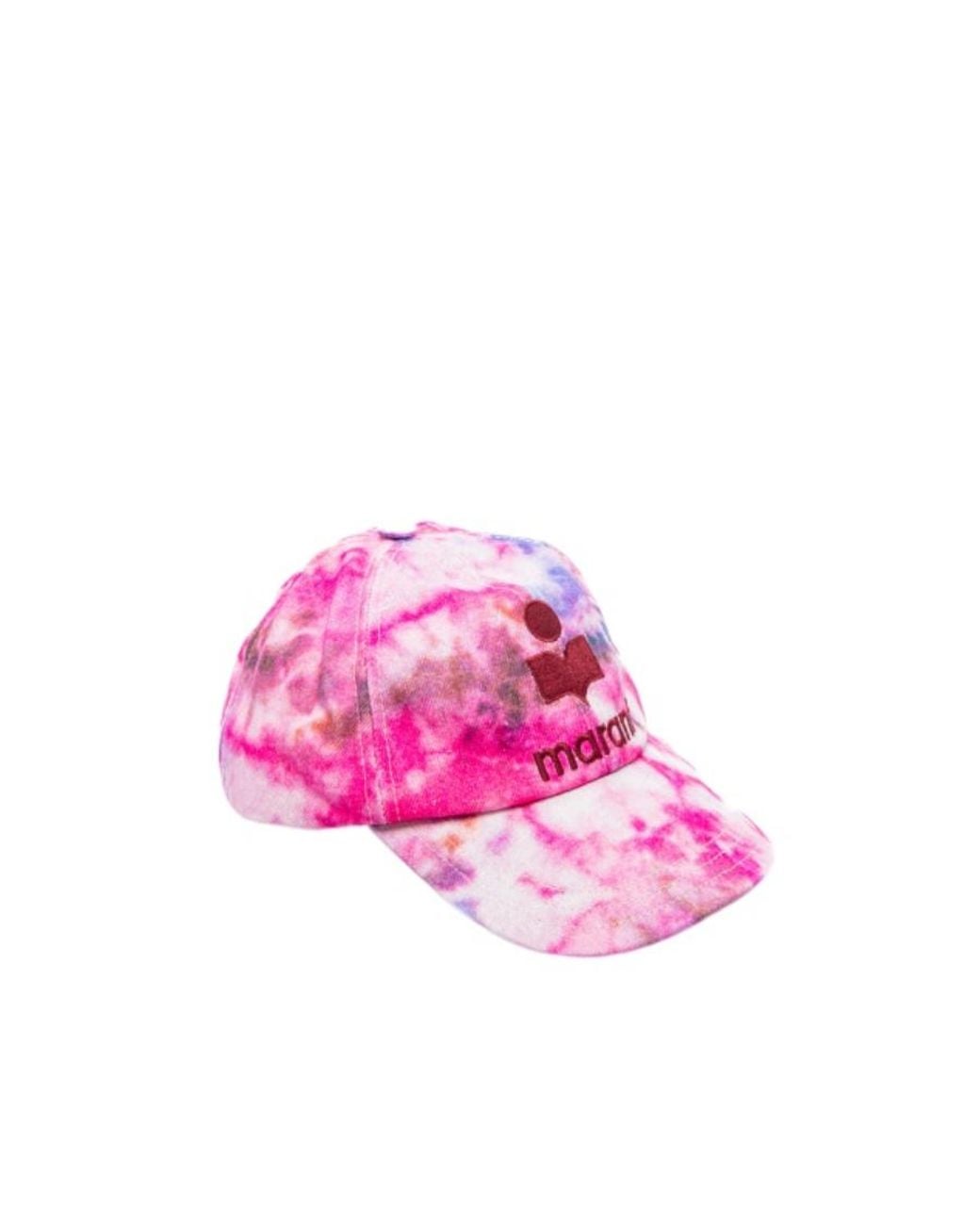 Isabel Marant Pink Tyron Logo Embroidered Baseball Cap