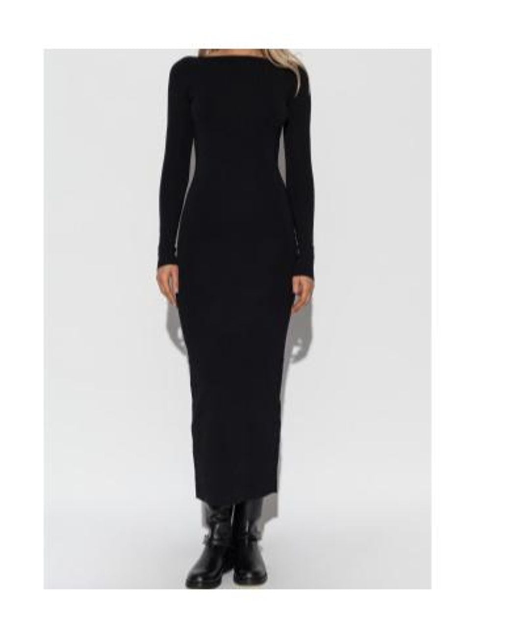 Entire studios Black Long-Sleeved Pencil Dress