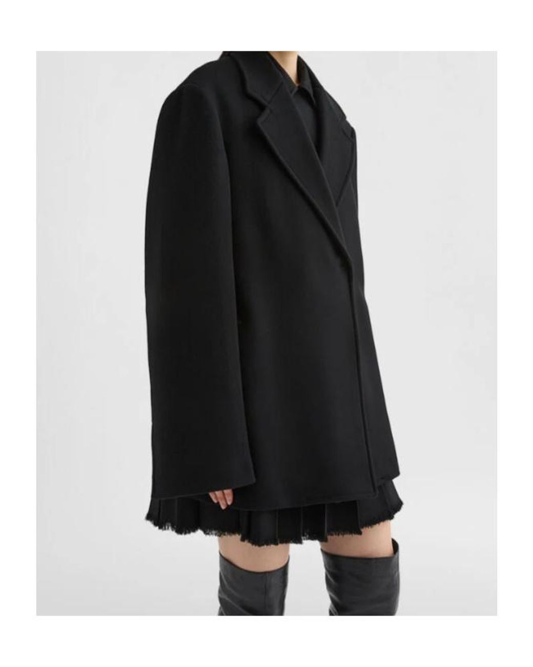 Jil Sander Black Concealed Fastened Coat
