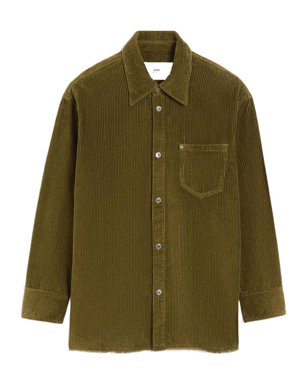 AMI Green Cotton Overshirt for men