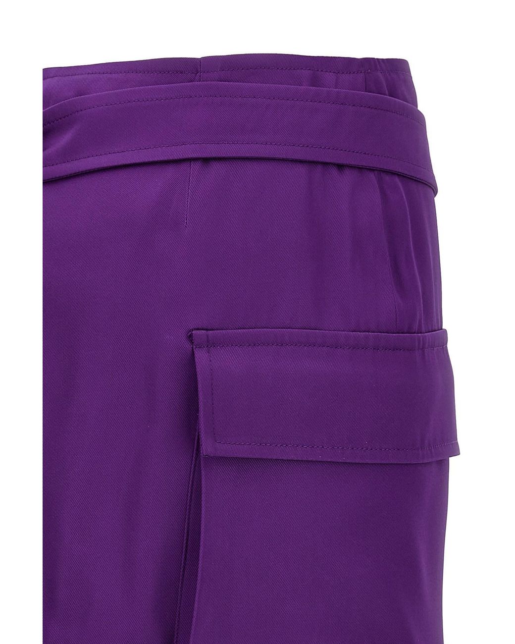 Versace Purple Medusa Plaque Zipped Mini Skirt