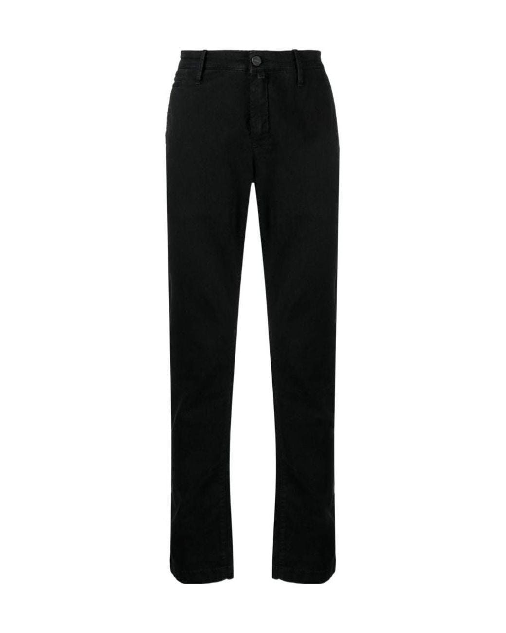 Jacob Cohen Black Bobby Mid-Rise Tapered Chinos for men