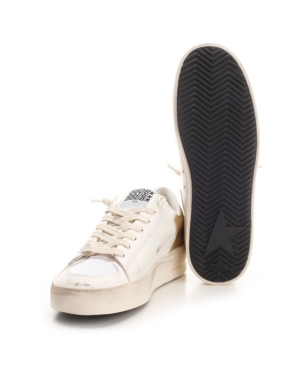 Golden Goose Deluxe Brand White Stardan Low-Top Sneakers