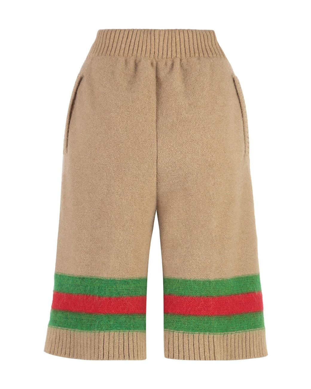 Gucci Natural Knit Shorts With-- Detail