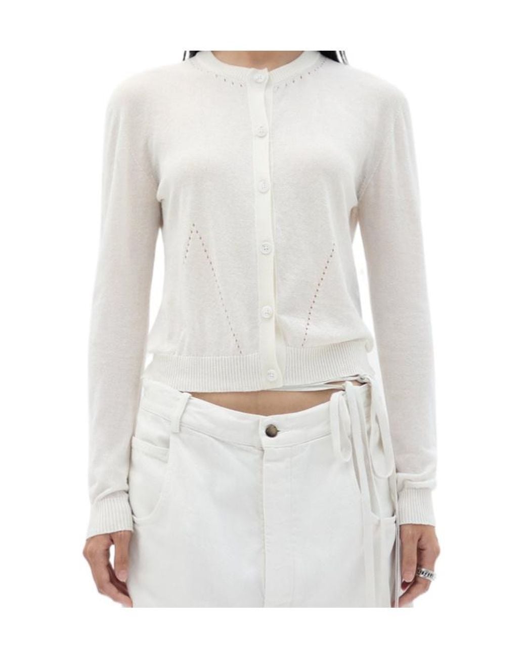 Ann Demeulemeester White Bjel Button-Up Cardigan
