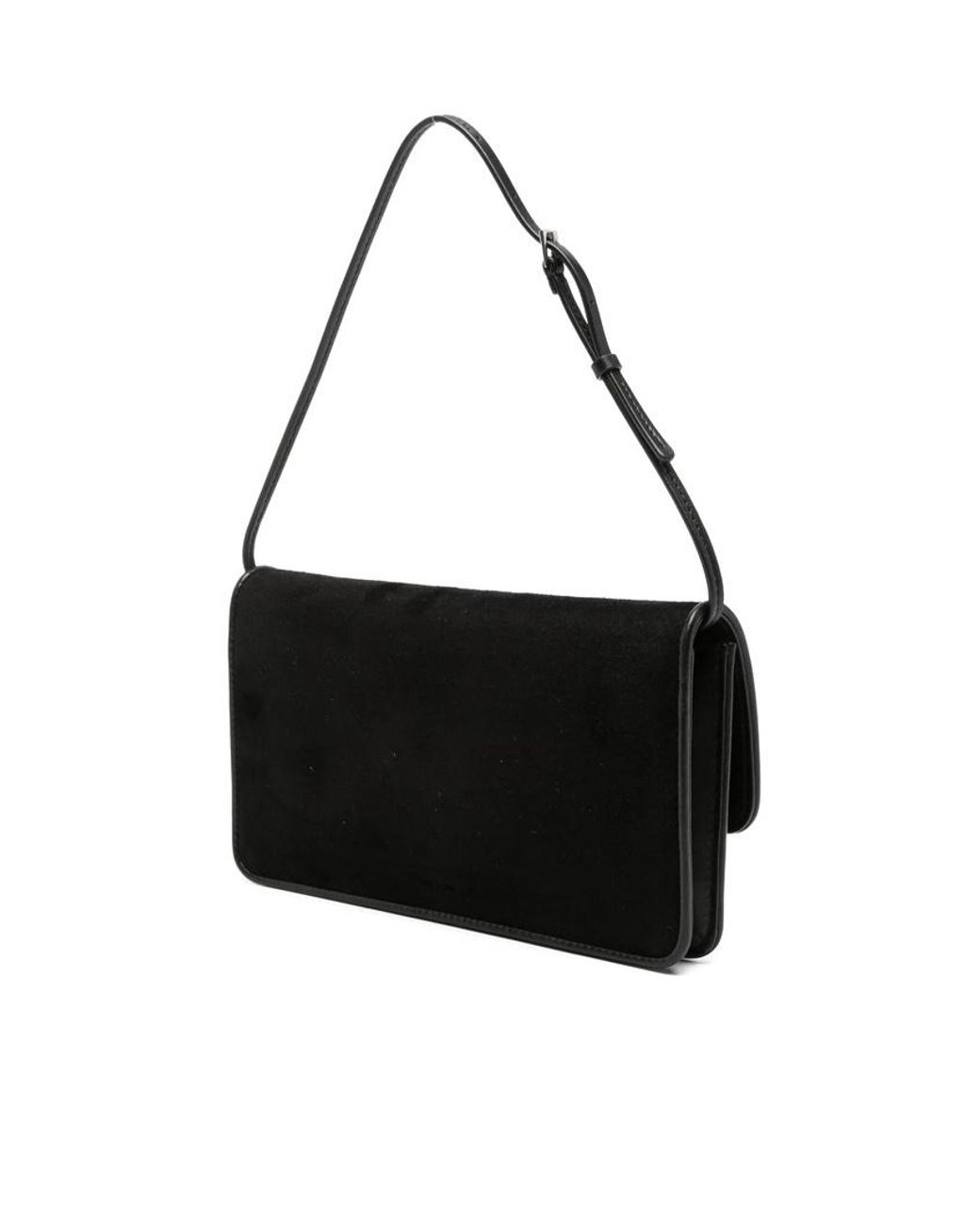 The Row Black Nancy Flap-Closure Shoulder Bag