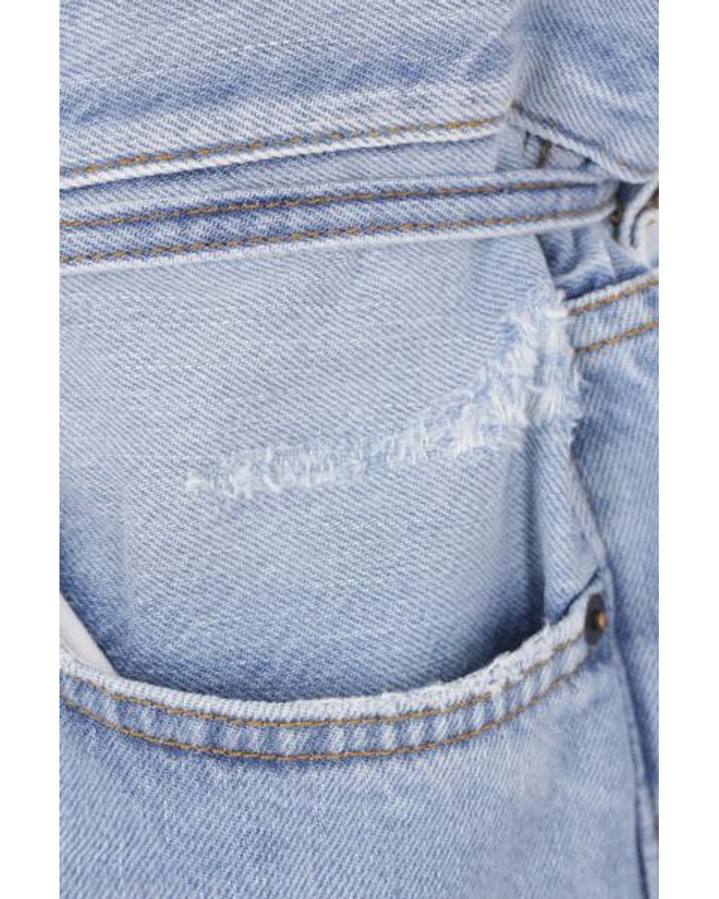 Acne Blue Loose Fit Straight Leg Jeans for men