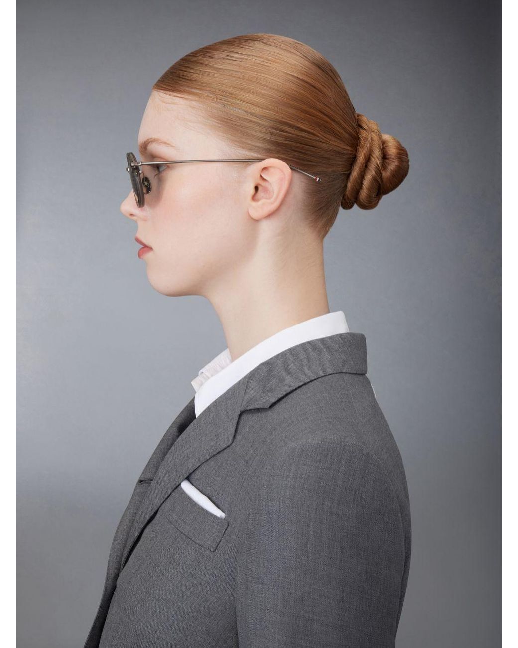 Thom Browne White Eyewear Round Frame Sunglasses for men