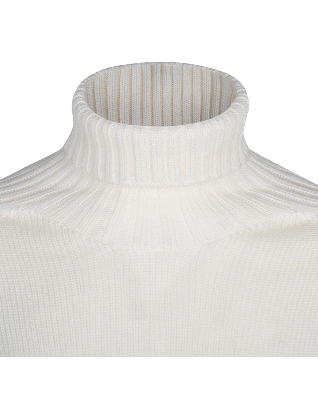 Gran Sasso White Long Sleeve Turtleneck Jumper for men