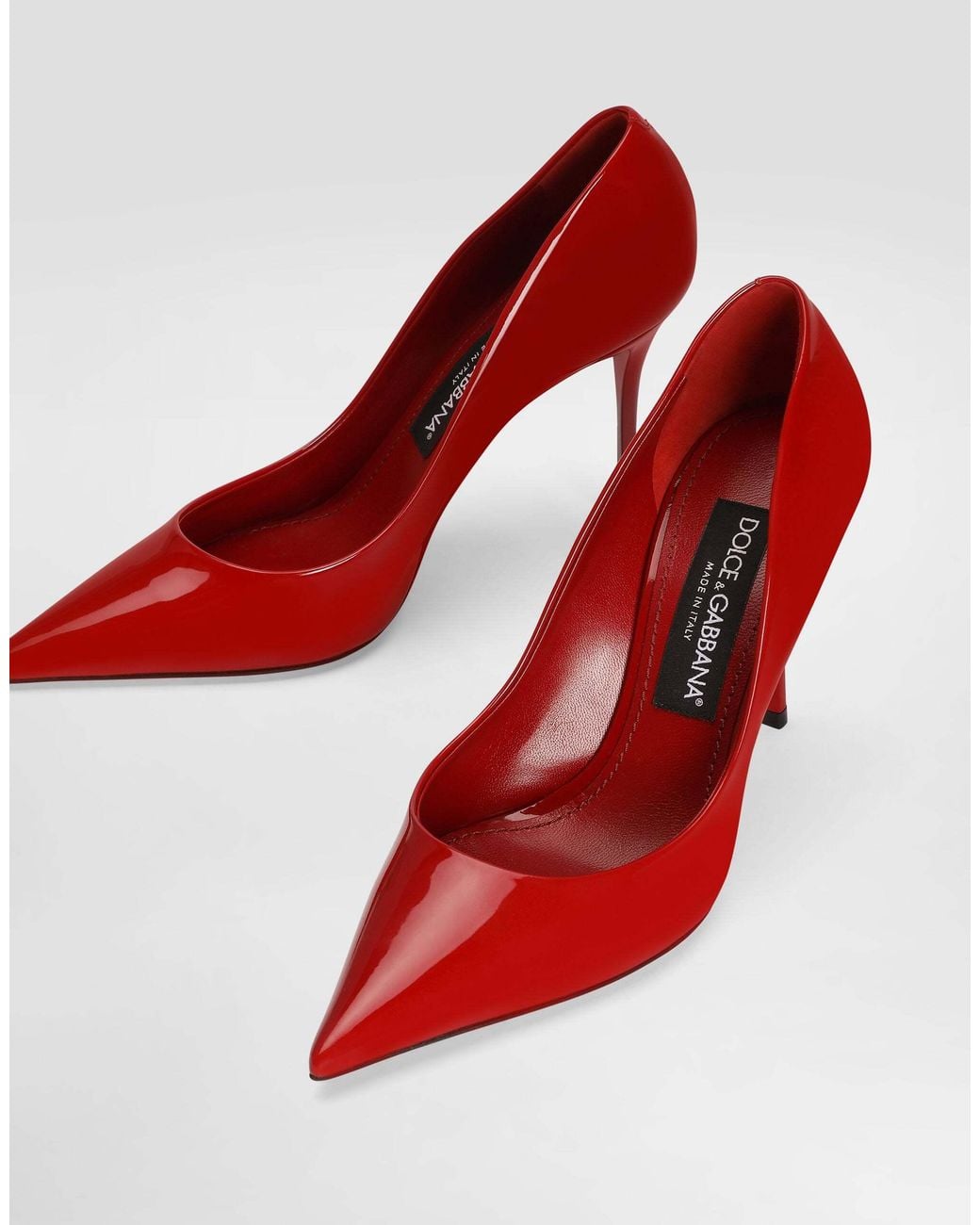 Dolce & Gabbana Red Patent Pointed Heeled Pumps
