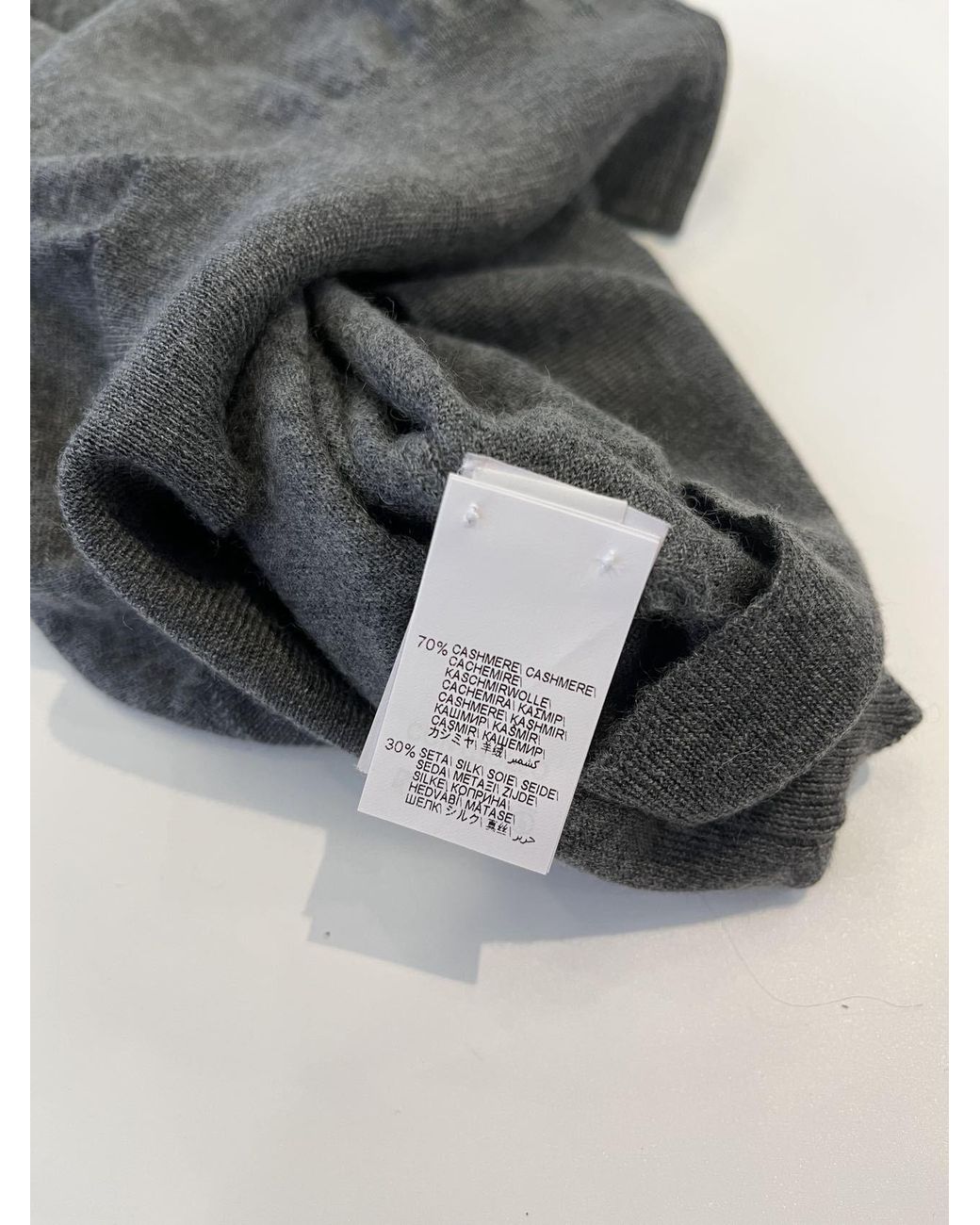 Brunello Cucinelli Gray Roll-Neck Long Sleeved Top for men
