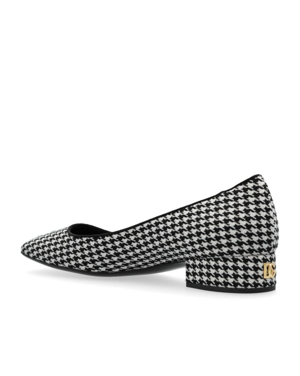 Dolce & Gabbana Multicolor Houndstooth Square-Toe Pumps