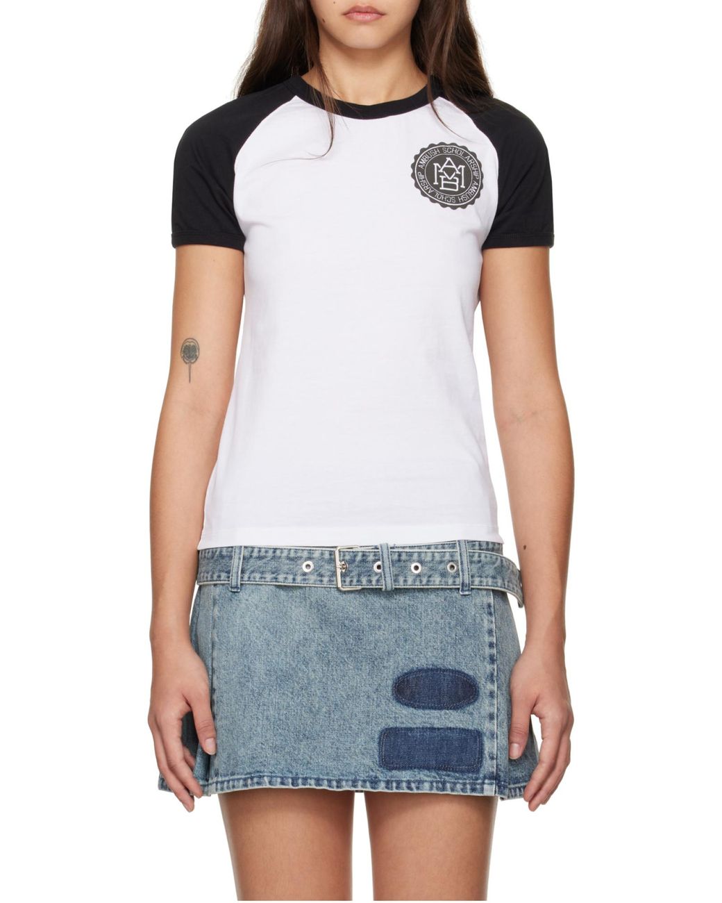 Ambush White Logo Printed Crewneck T-Shirt