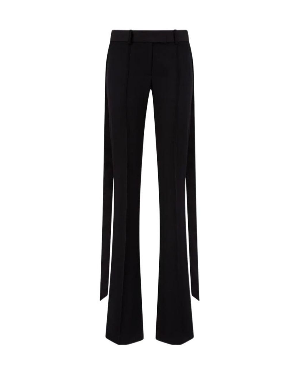 The Attico Black The Strap-Detailed Trousers