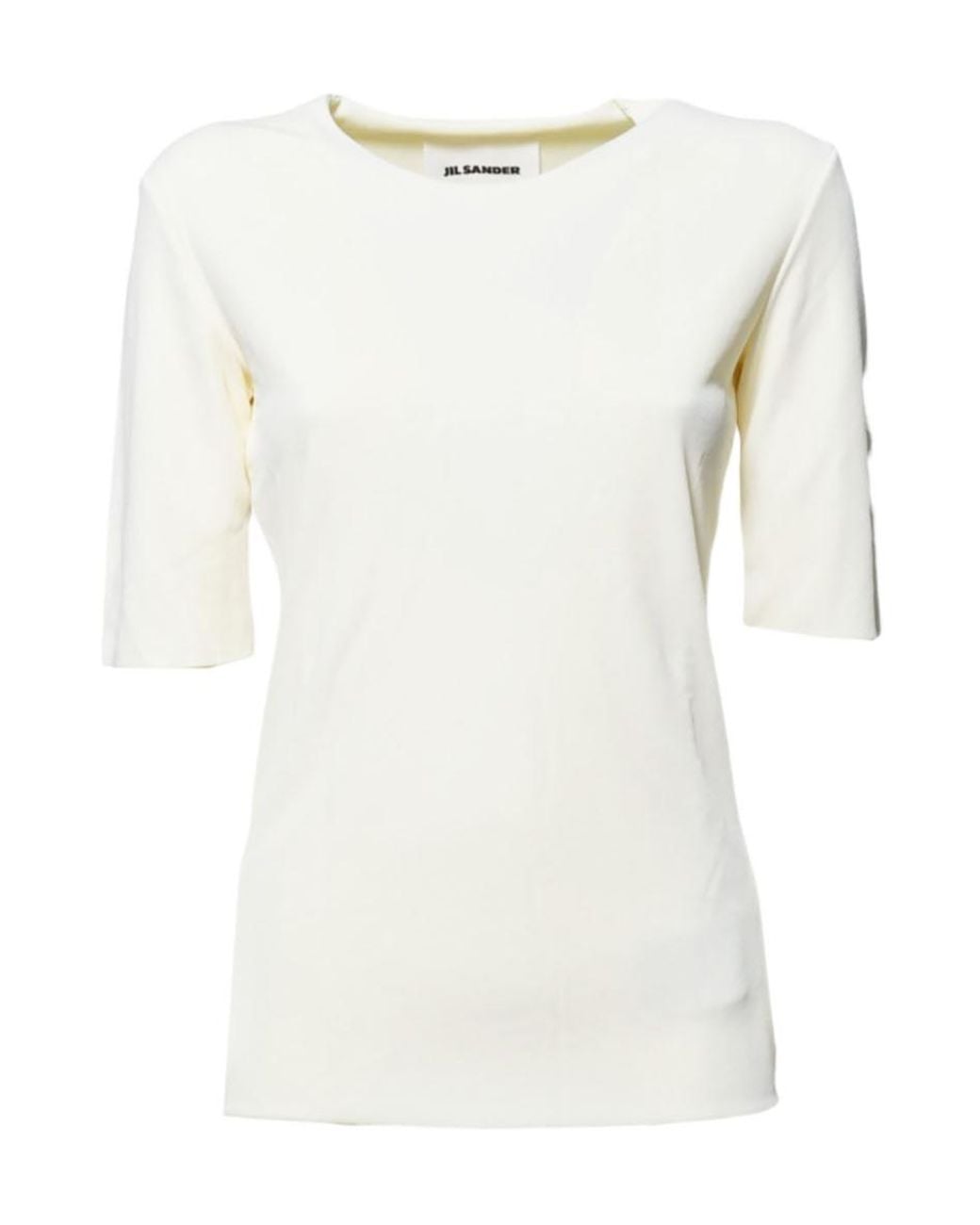 Jil Sander White Crewneck Short-Sleeved T-Shirt
