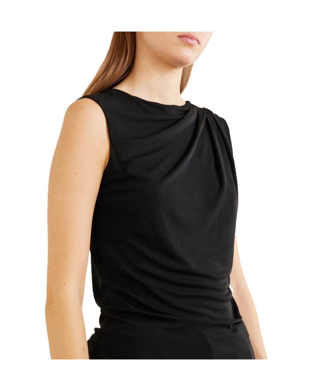 Kallmeyer Black Ruched Jersey Tank