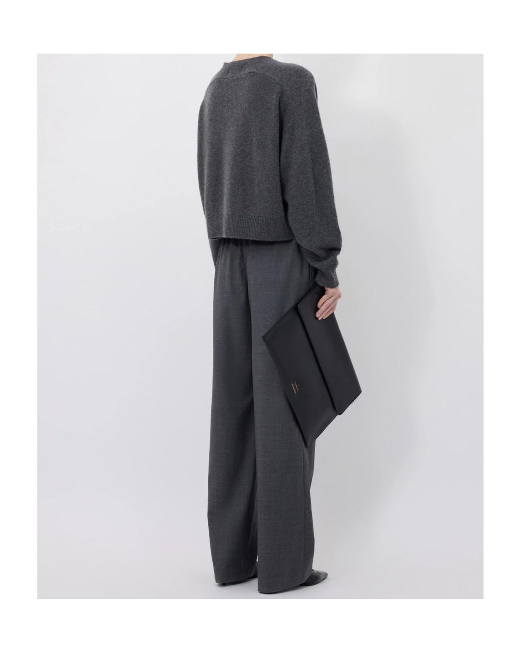 Loulou de Saison Black Anzor Boxy V-Neck Sweater