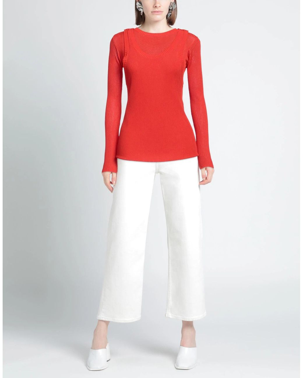Marni Red Ightweight Knit Jumper