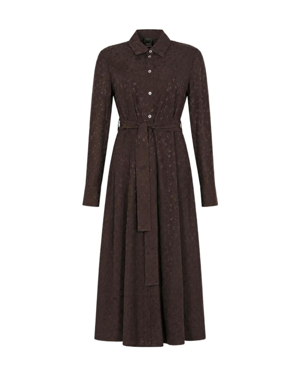 Pinko Brown Long Shirt Dress