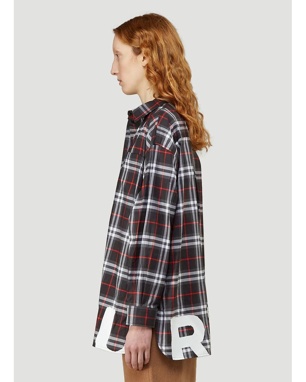 Burberry Multicolor Logo-Print Checked Shirt