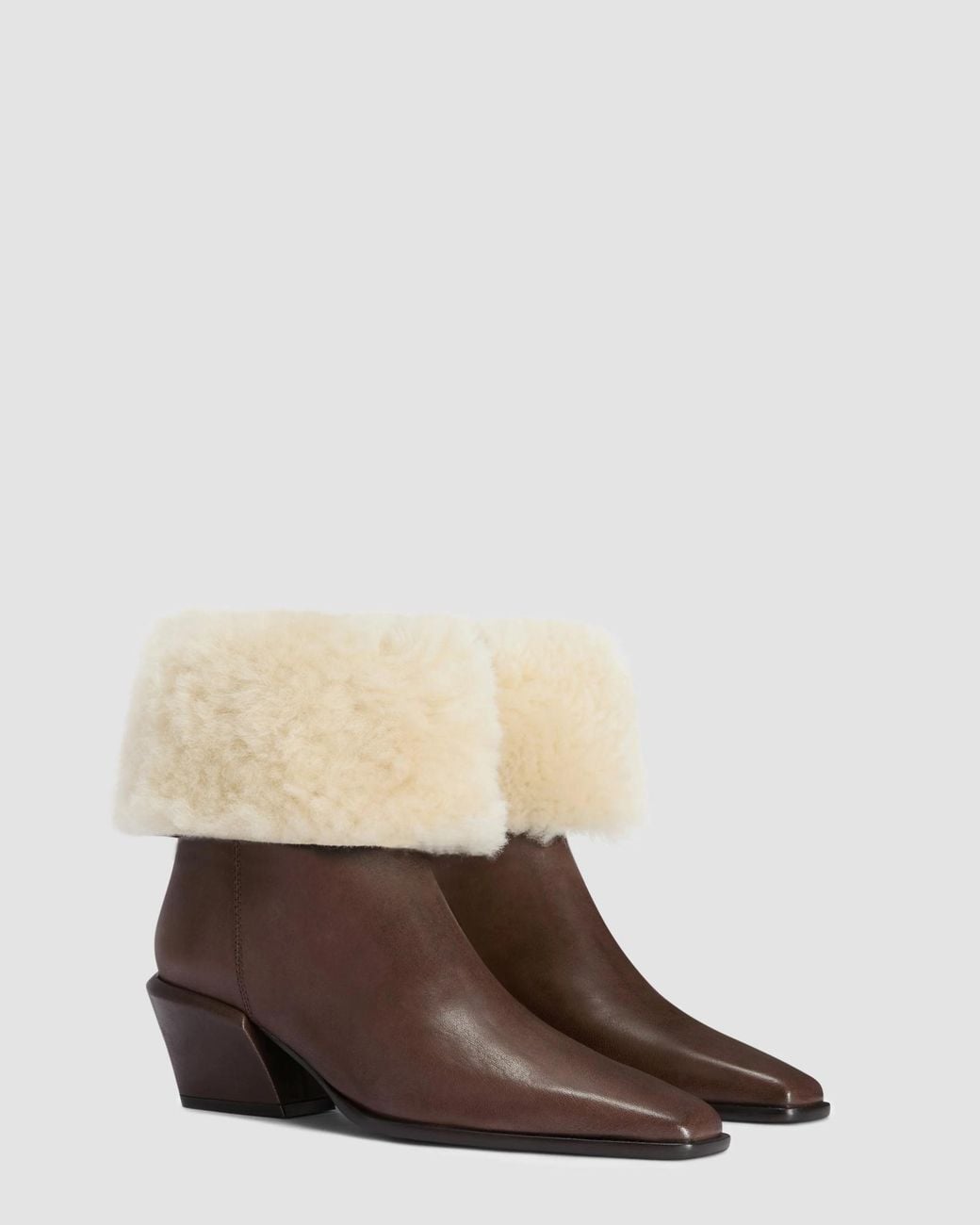 Paris Texas Natural Bettina Shearling Ankle Boots