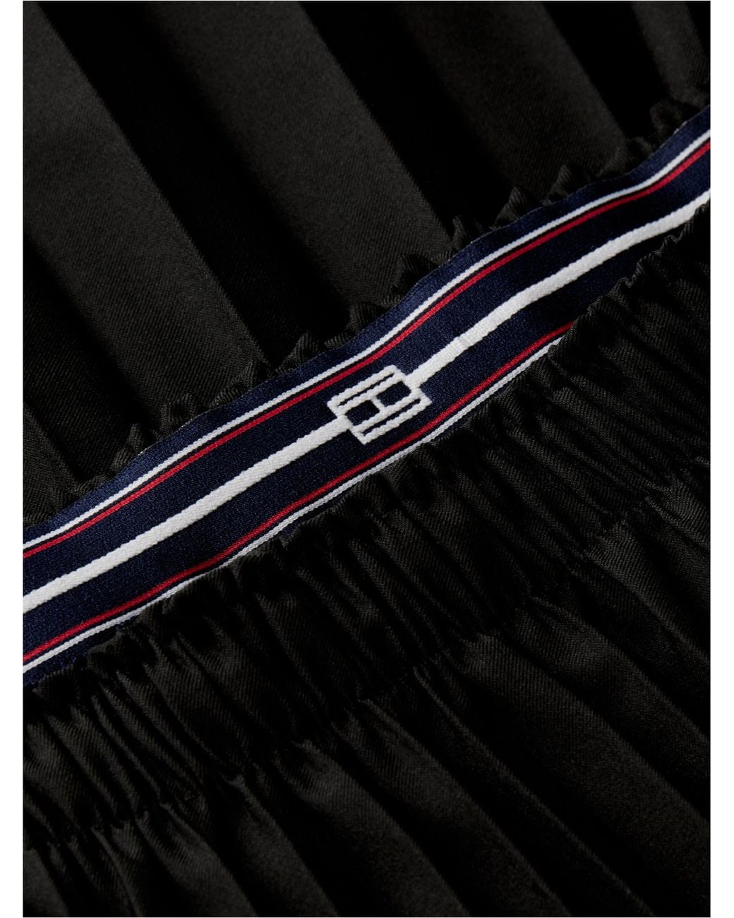 Tommy Hilfiger Black Pleated Midi Skirt